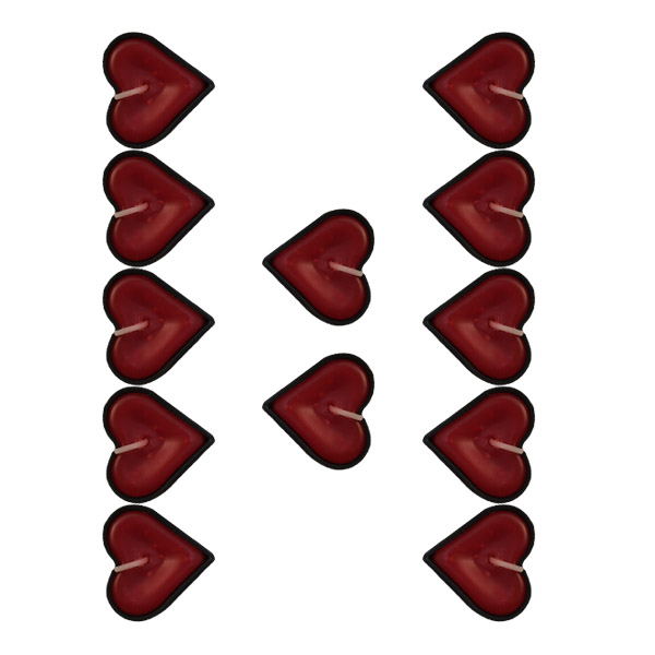 شمع وارمر مدل قلب بسته 12 عددی